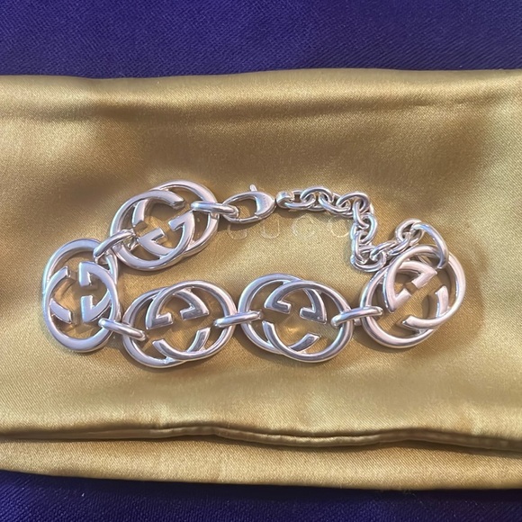 Gucci Britt Sterling interlocking Double G station bracelet - Picture 4 of 4